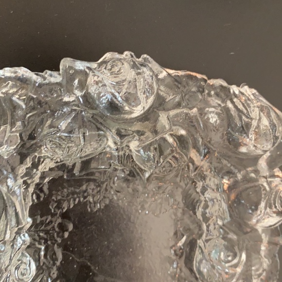 Vintage Glass rose petal butter dish - Picture 5 of 5